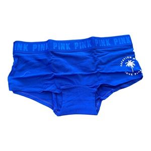 PINK by Victorias Secret Dark Blue Logo Boy Short Women’s Size M